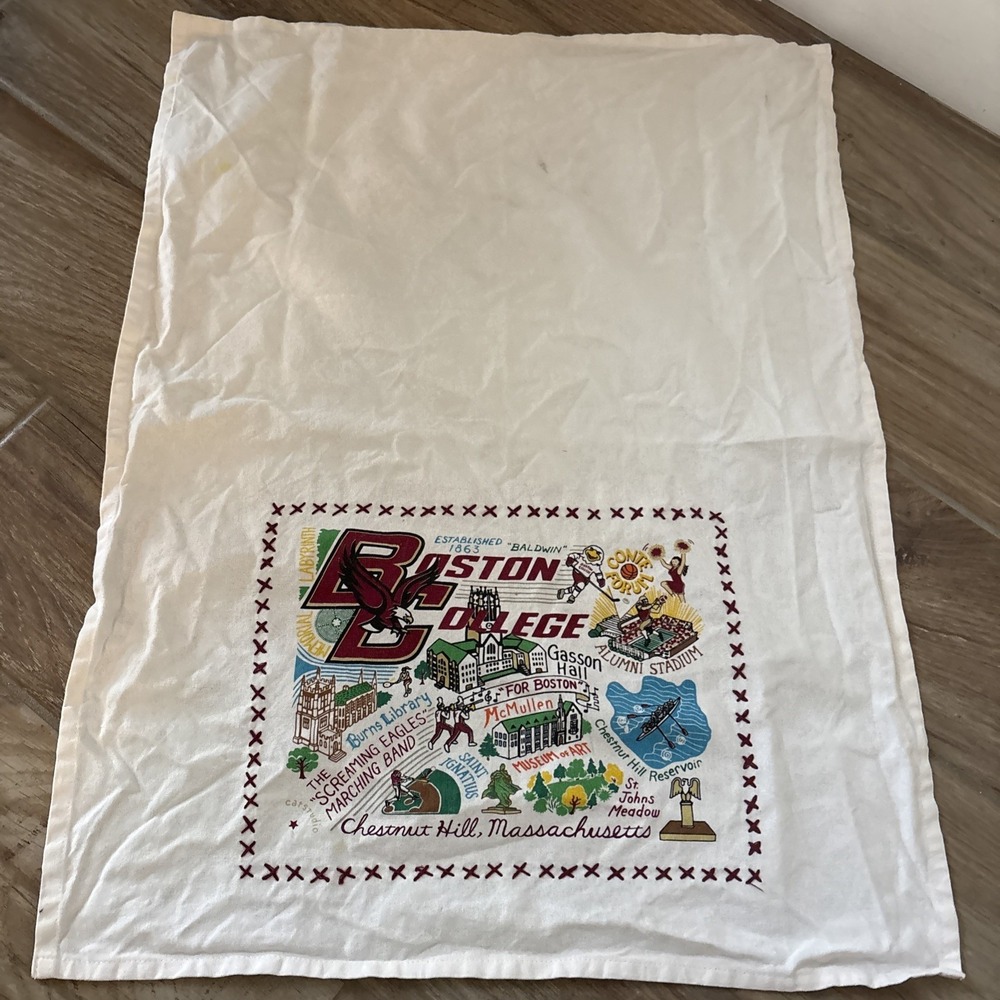 Boston‎ College Art Diagram Of Grounds Table Runner Needle Point Boarder 28x21